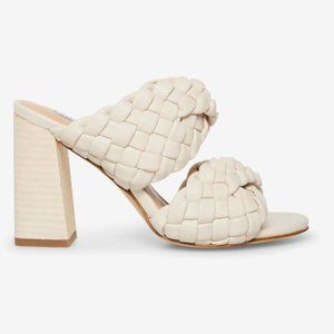 Steve Madden Block Heels Braided Detail - Size 7 Beige Tan